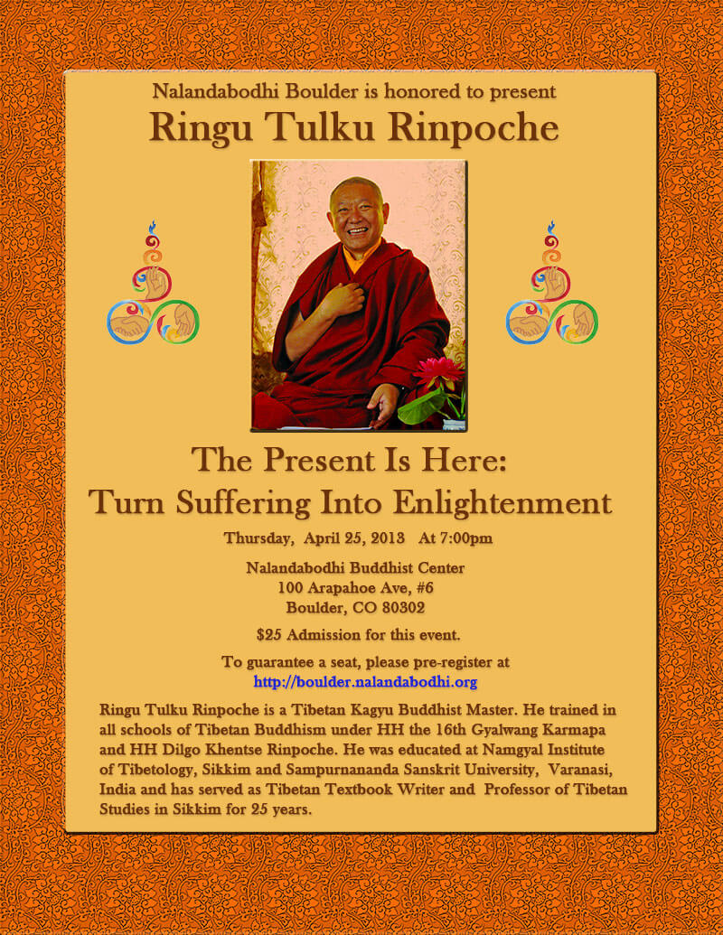 ringu tulku rinpoche at nalanda bodhi